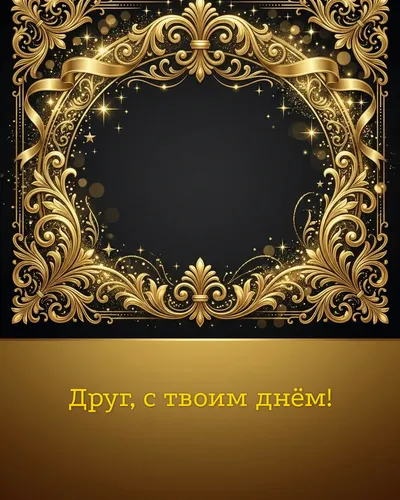 поздравительная открытка — Друг, с твоим днём!